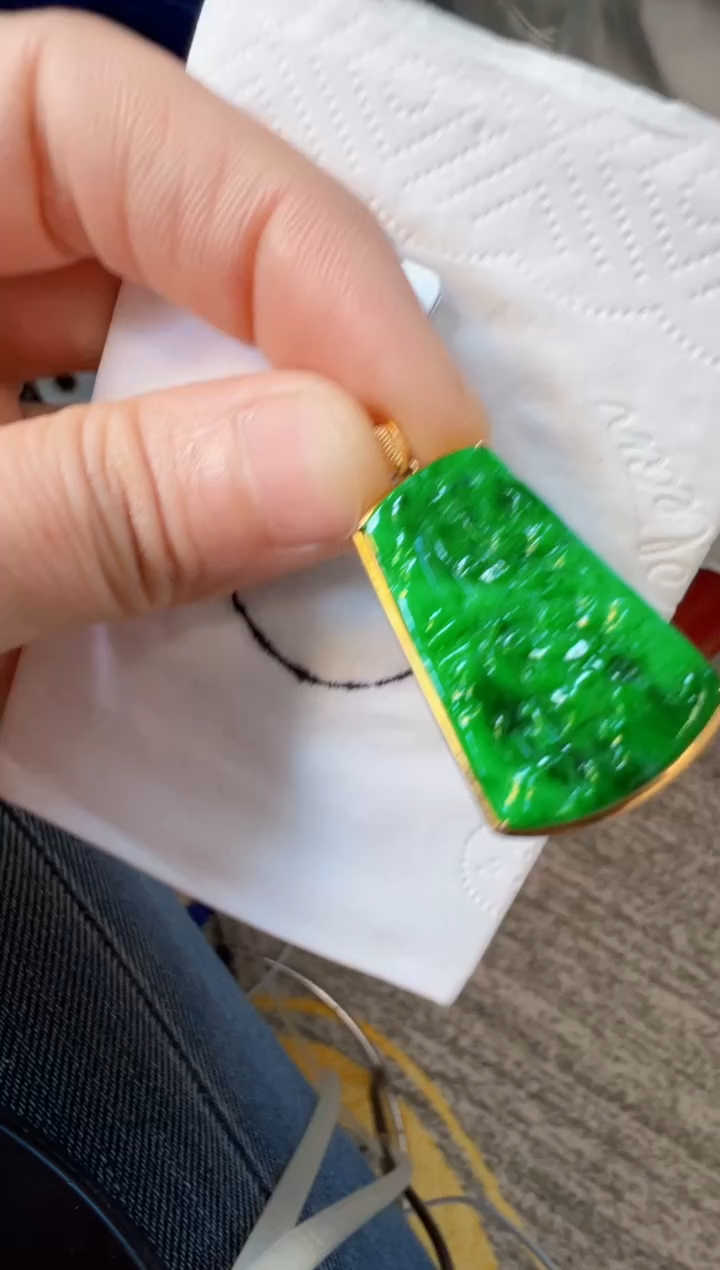 【闪购商品】翡翠吊坠(不含链)18K金镶嵌1280