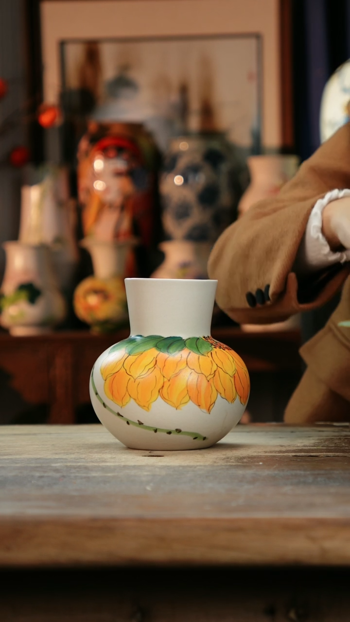 【闪购商品】瓷片景德镇纯手工釉下彩精品花瓶