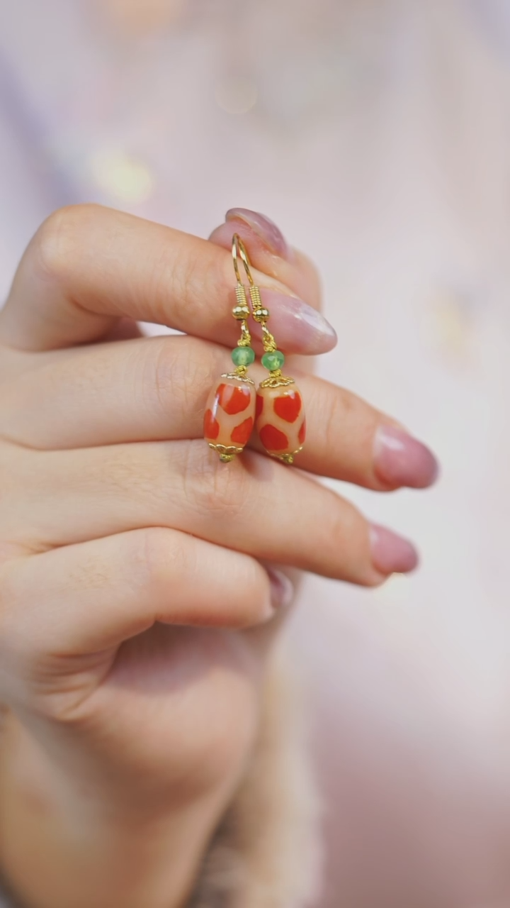 【闪购商品】玛瑙/玉髓耳环未镶嵌多样性发一