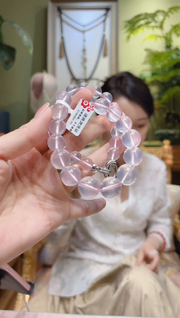 【闪购商品】水晶手串未镶嵌粉水晶塔珠项链
