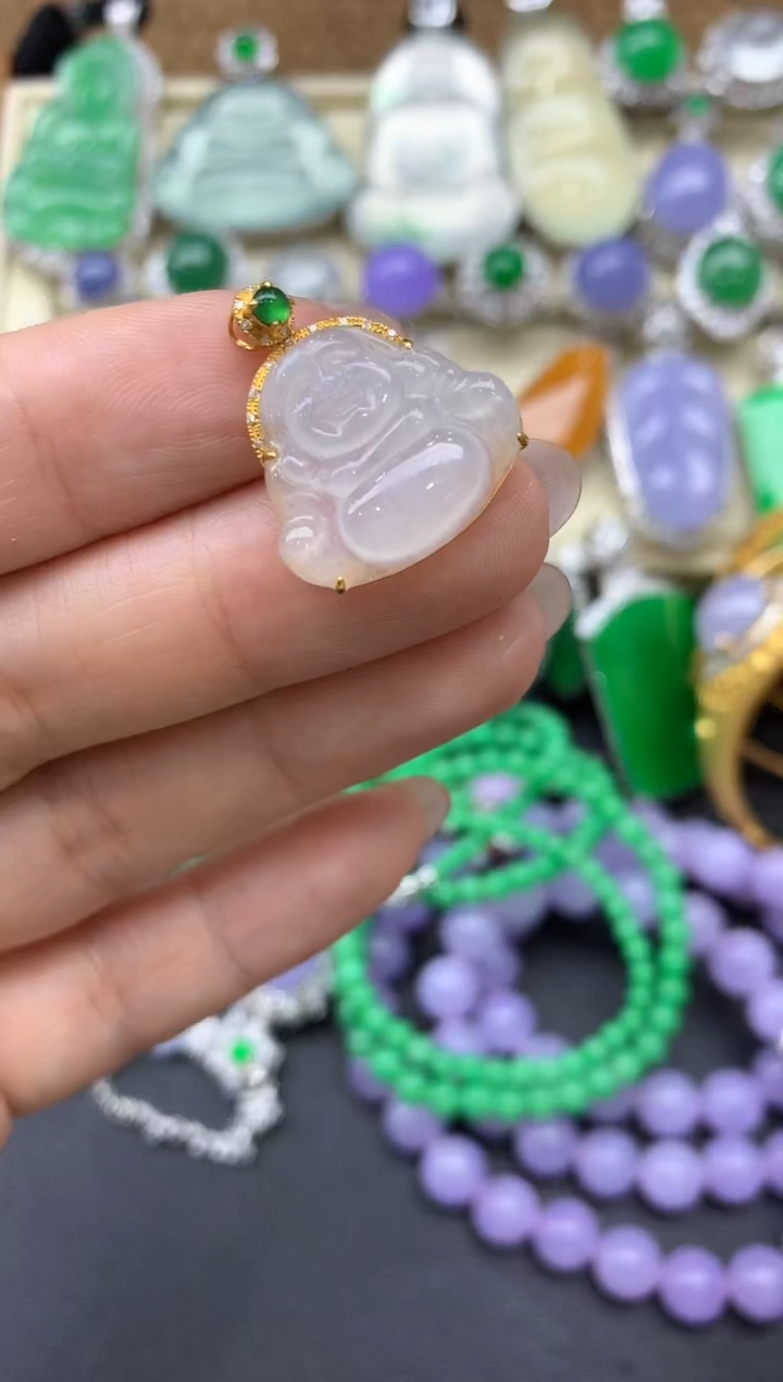 【闪购商品】翡翠颈饰18K金镶嵌52-中国好珍宝