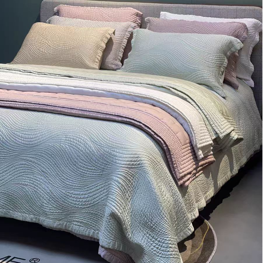 【木白】可可西里里 春夏纯色亲肤天丝凉感夏被绗缝夹棉床盖