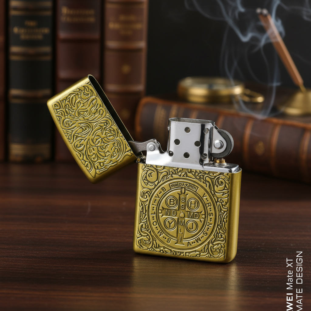 经典老式砂轮防风双面黄铜康斯浮雕个性创意男士打火机
