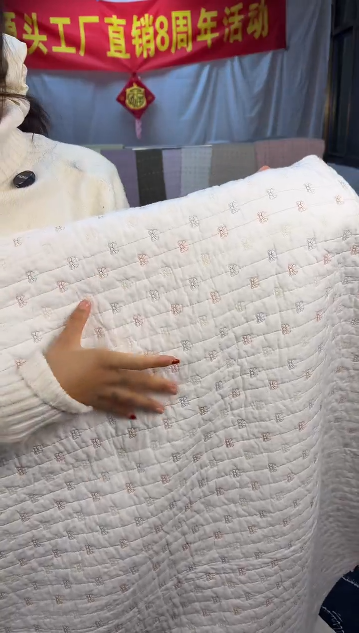 棉纯棉白色蝴蝶秀230*250