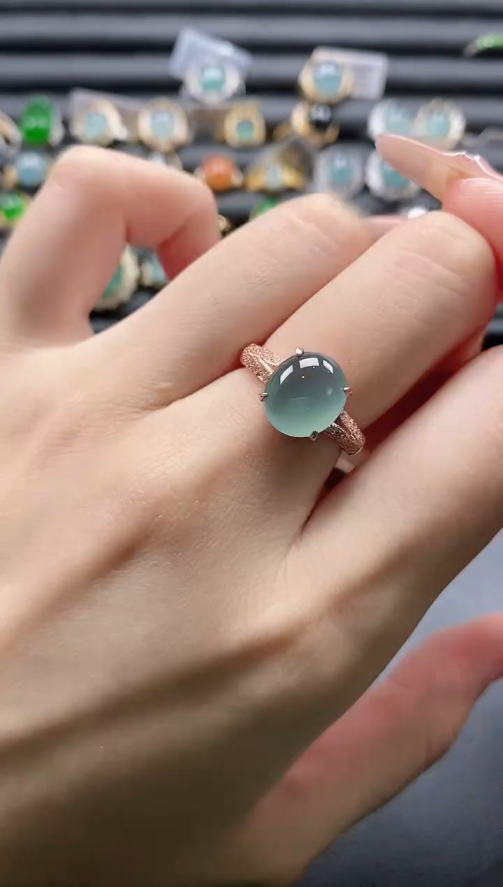 【闪购商品】翡翠戒指银S925镶嵌11111