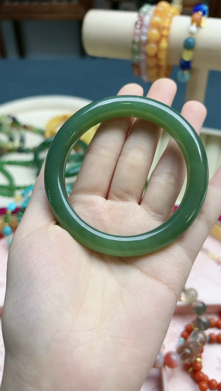 【闪购商品】和田玉手镯未镶嵌和田玉57#手镯*1 YR