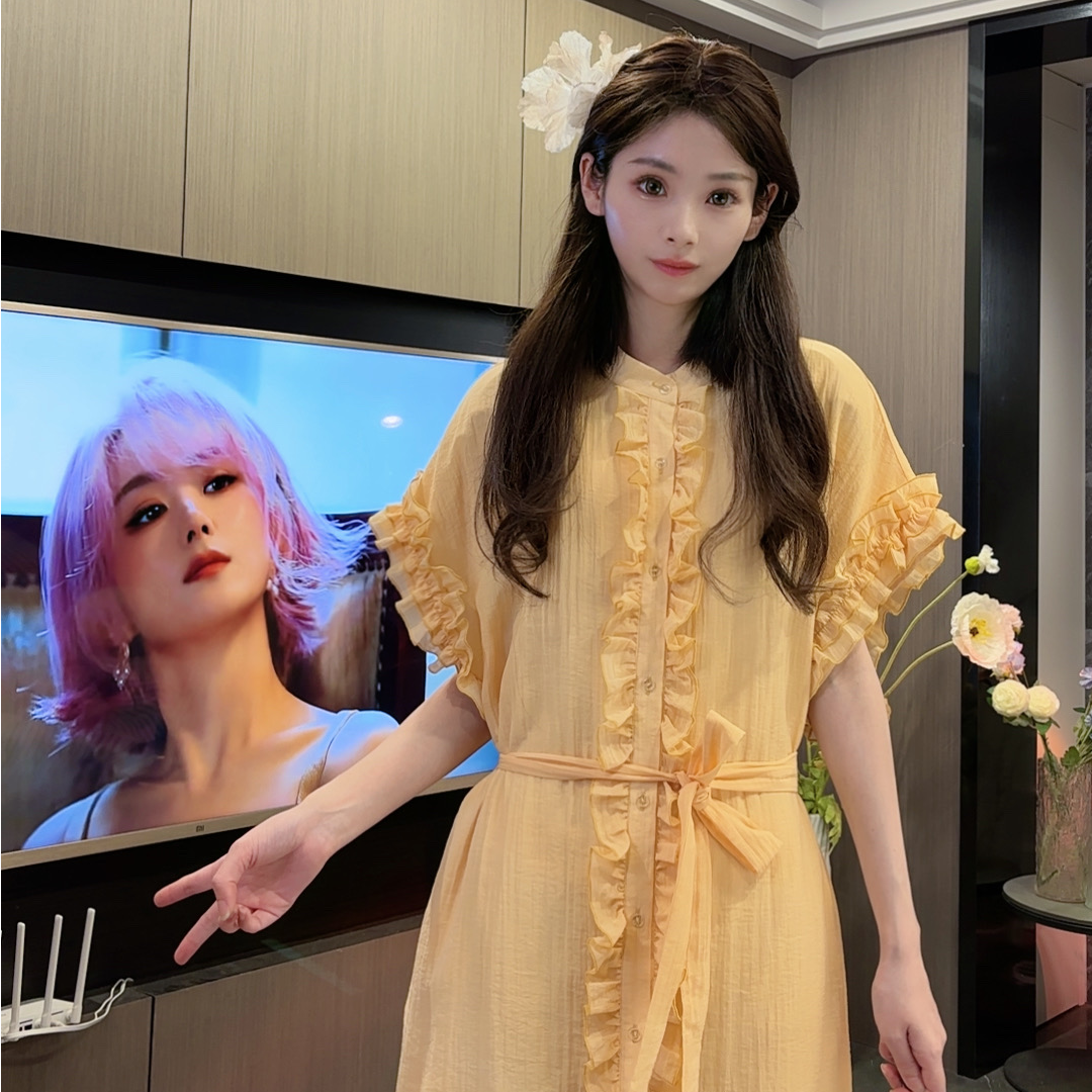 2025年新款夏季雨露麻连衣裙显瘦气质百搭25020   7/21