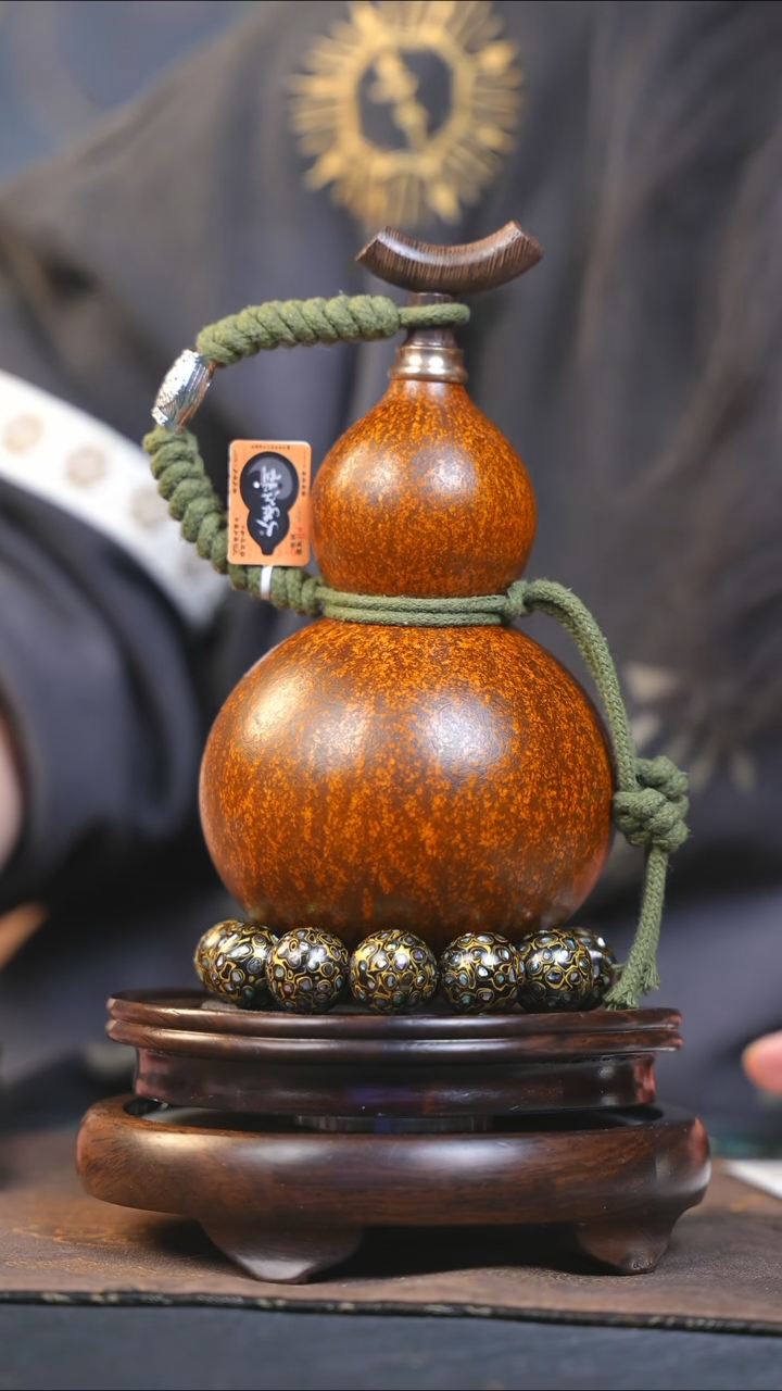 【闪购商品】YK178大漆酒葫芦不包手串及旋转底座