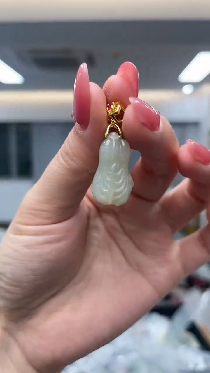 颈饰银S925镶嵌和田玉（多样性发一件）
