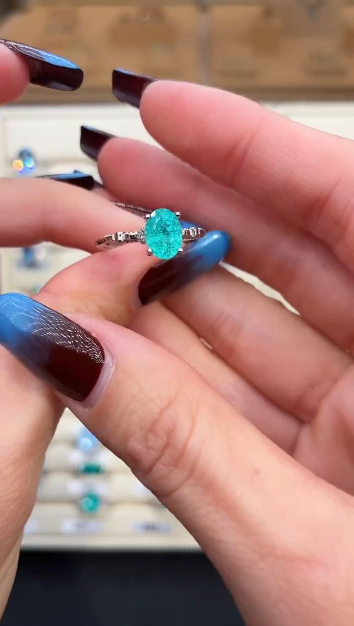 银S925镶嵌戒指碧玺00000