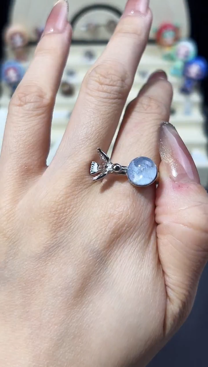 水晶戒指银S925镶嵌发一（16）