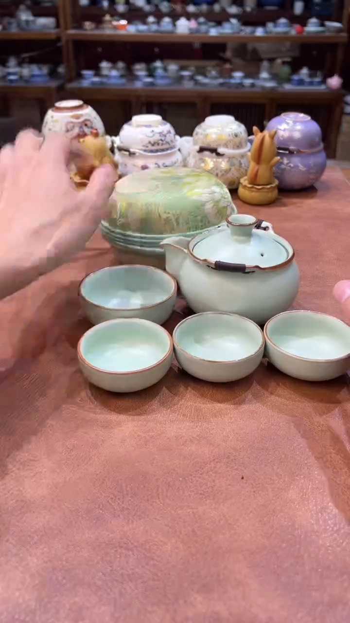 真的很便宜会开片的旅行茶具