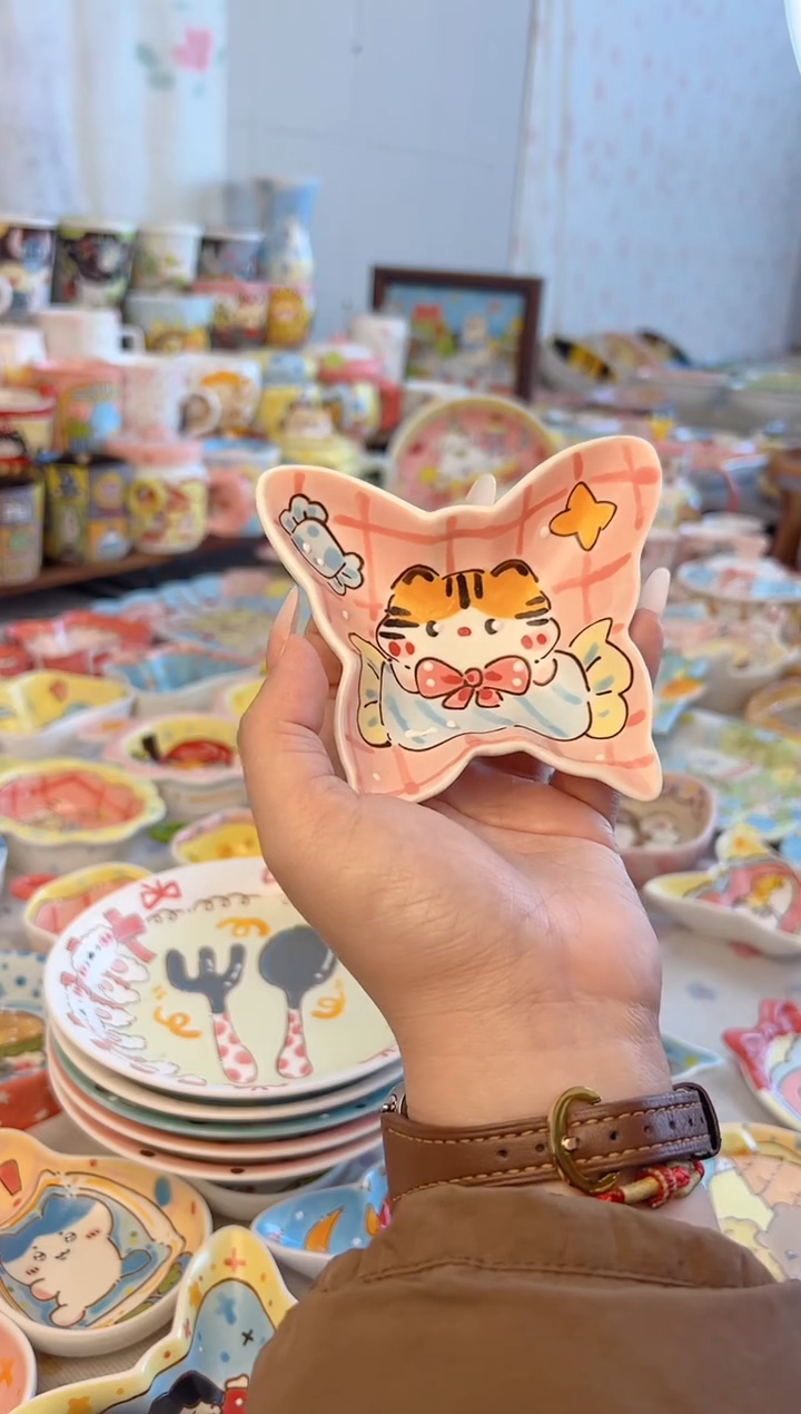 摆件陶景德镇陶瓷手绘微瑕