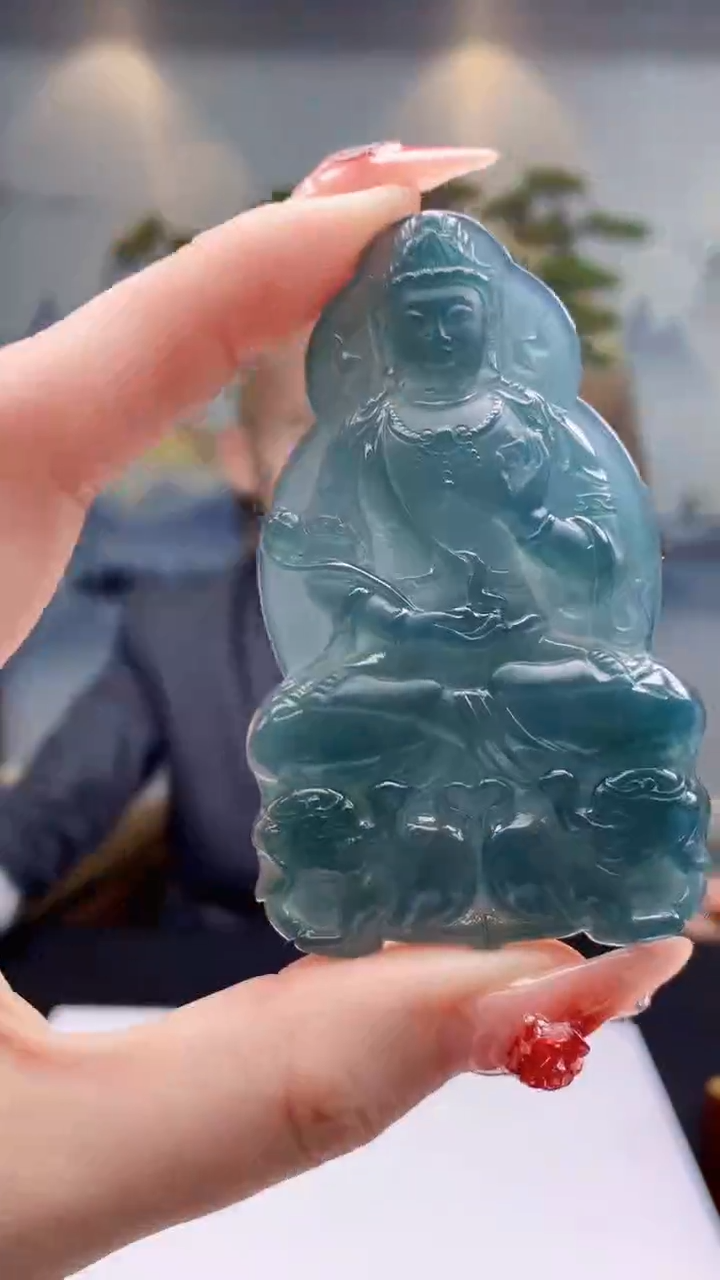 【闪购商品】定制翡翠未镶嵌1072ry-毛货挂件42