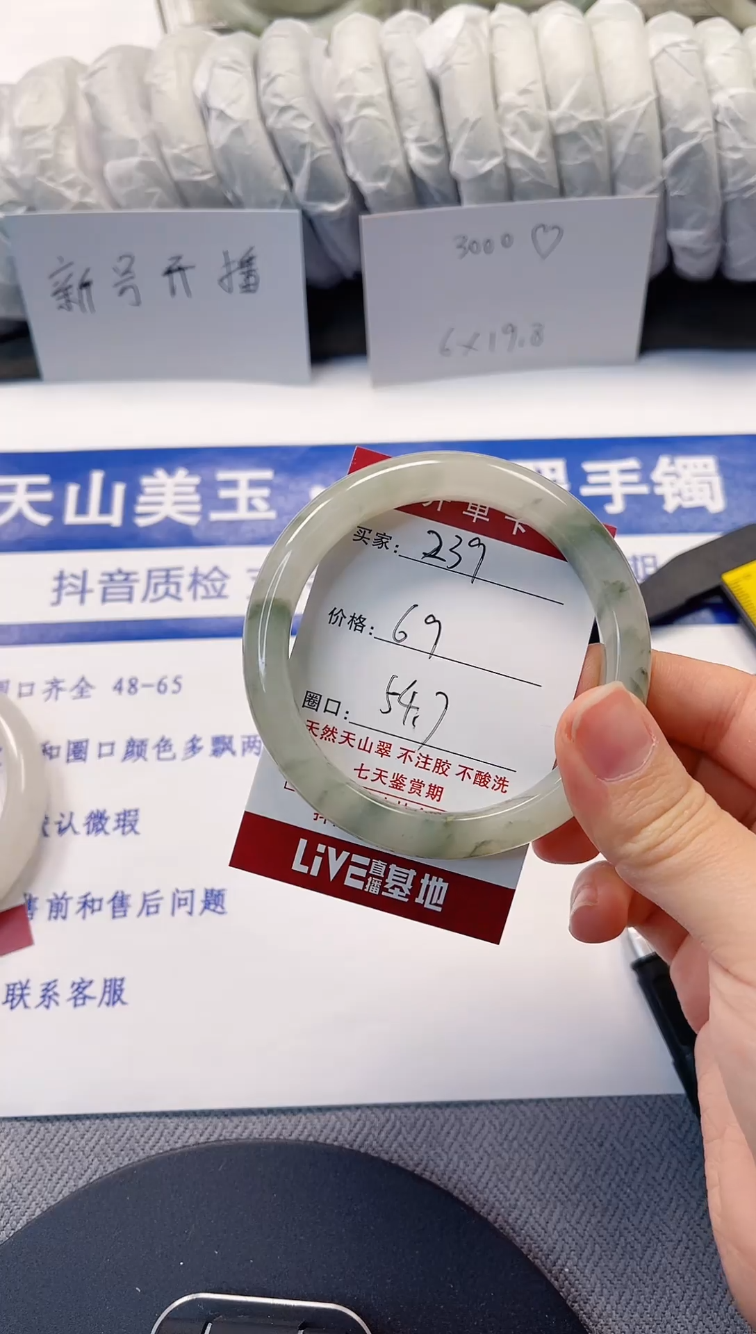 未镶嵌手镯石英质玉239-54/55