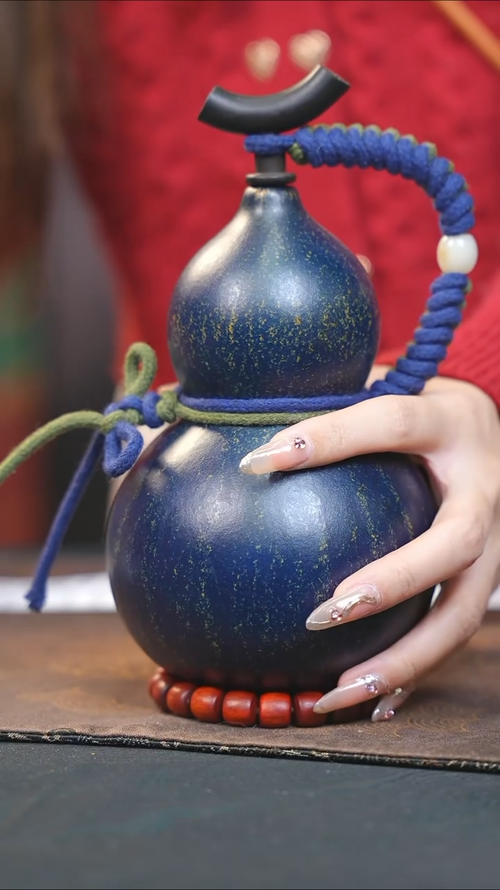 【闪购商品】WX345漆艺酒葫芦不包手串及旋转底座