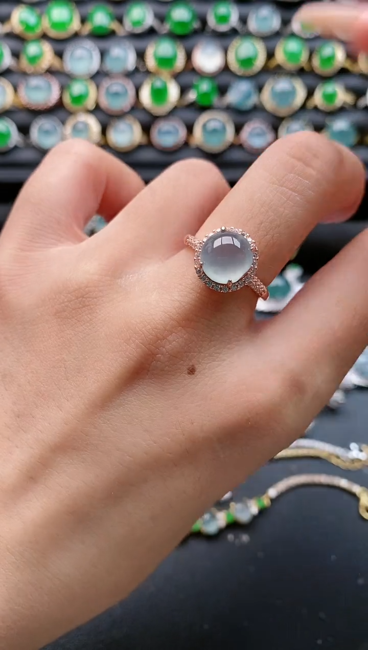 【闪购商品】翡翠戒指银S925镶嵌1111111