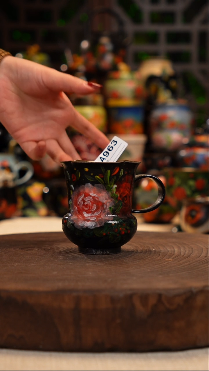 油画  手绘釉下彩963