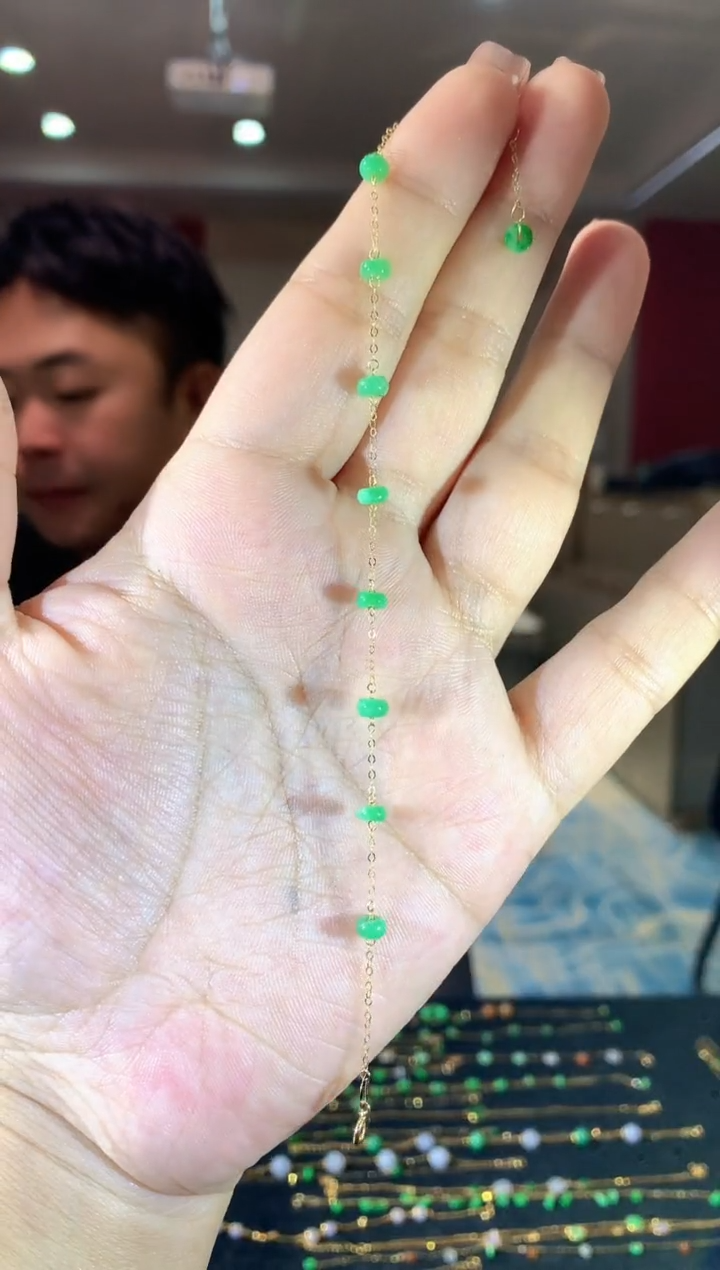 【闪购商品】18K金镶嵌翡翠手链311zjh时尚