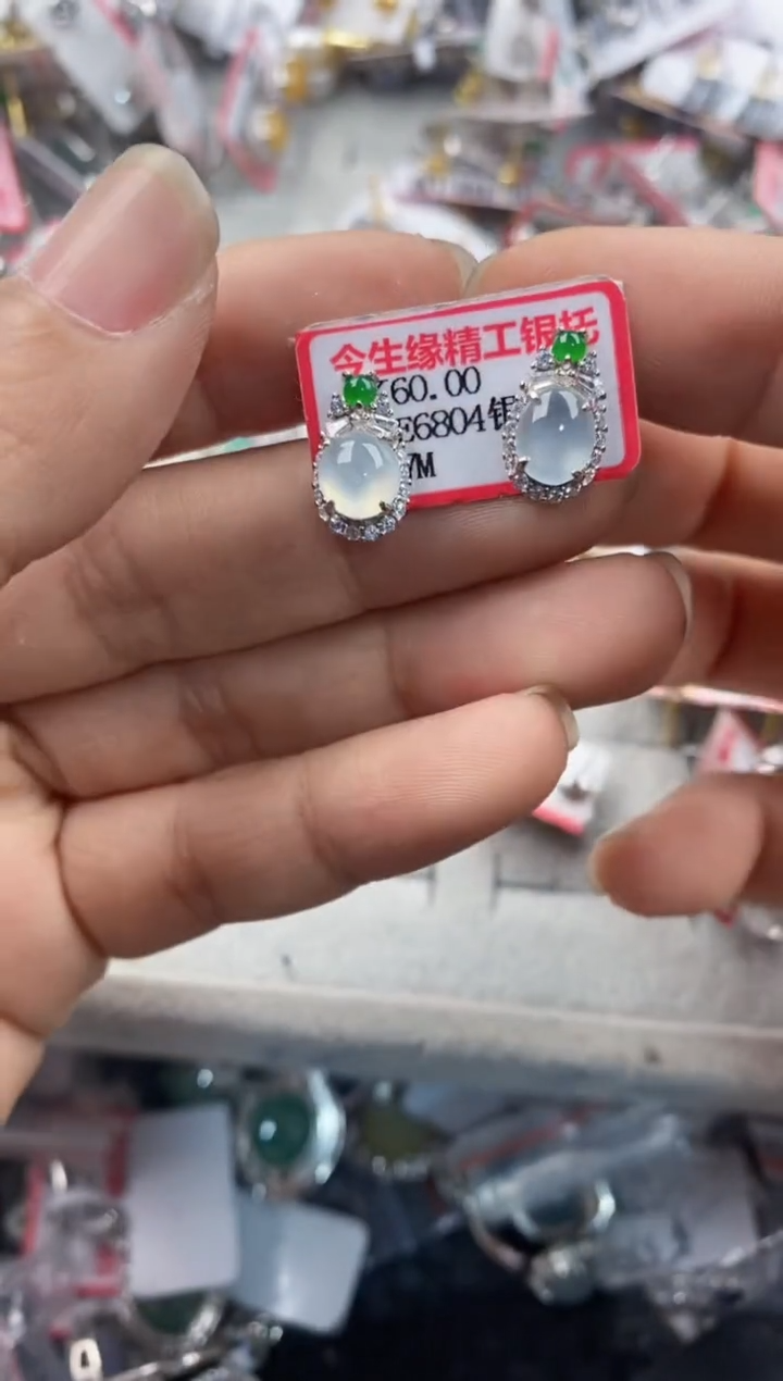 银S925镶嵌戒指翡翠333----6