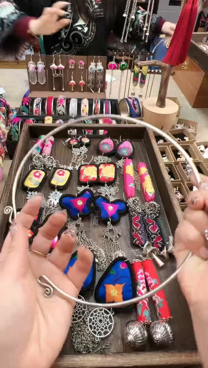 【闪购商品】织绣民族风老绣饰品金刚圈两个