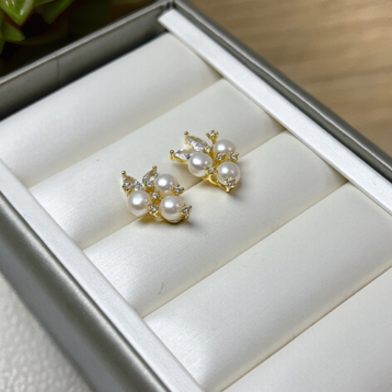 轻奢天然淡水珍珠时尚经典微镶而定