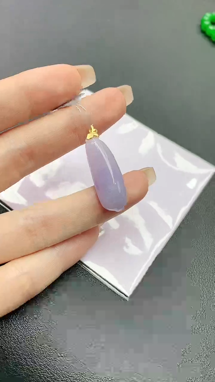 【闪购商品】翡翠颈饰18K金镶嵌赠礼盒证书 珍珍