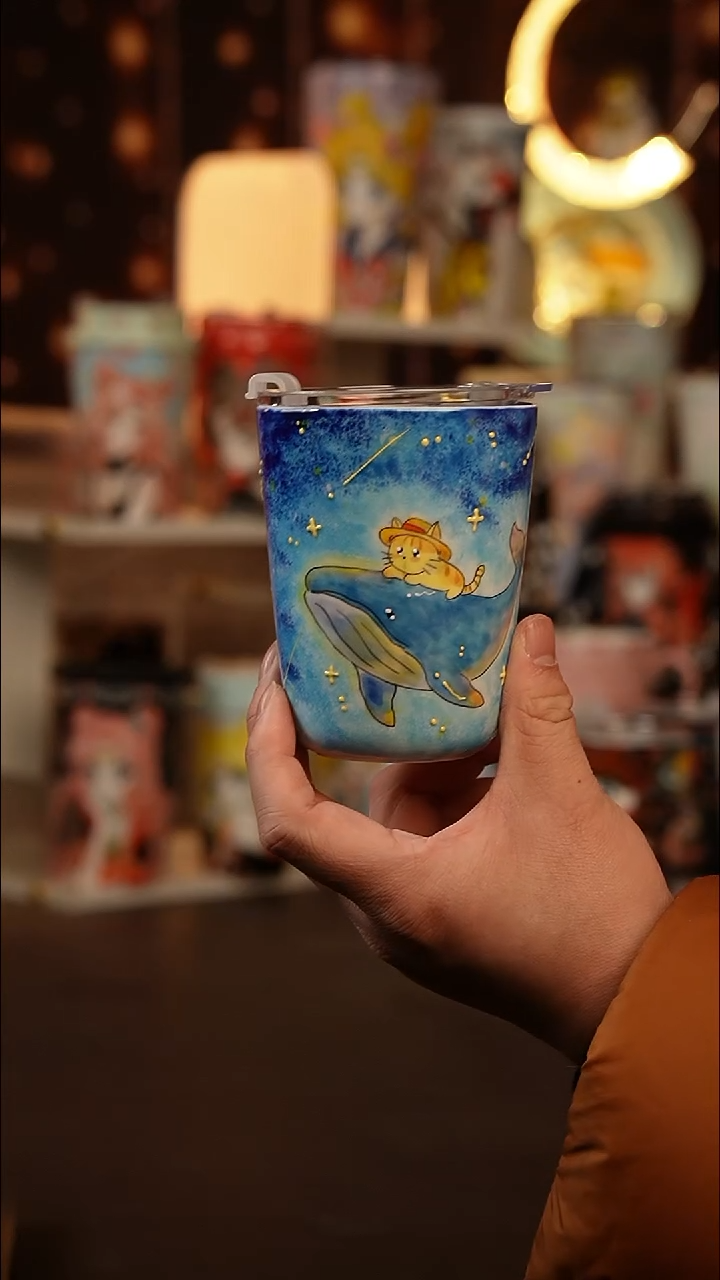 (玉泥）景德镇手工手绘文创陶瓷杯