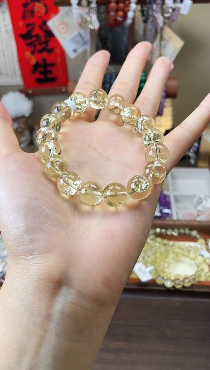 【闪购商品】水晶手串未镶嵌利姆利亚黄水晶12m