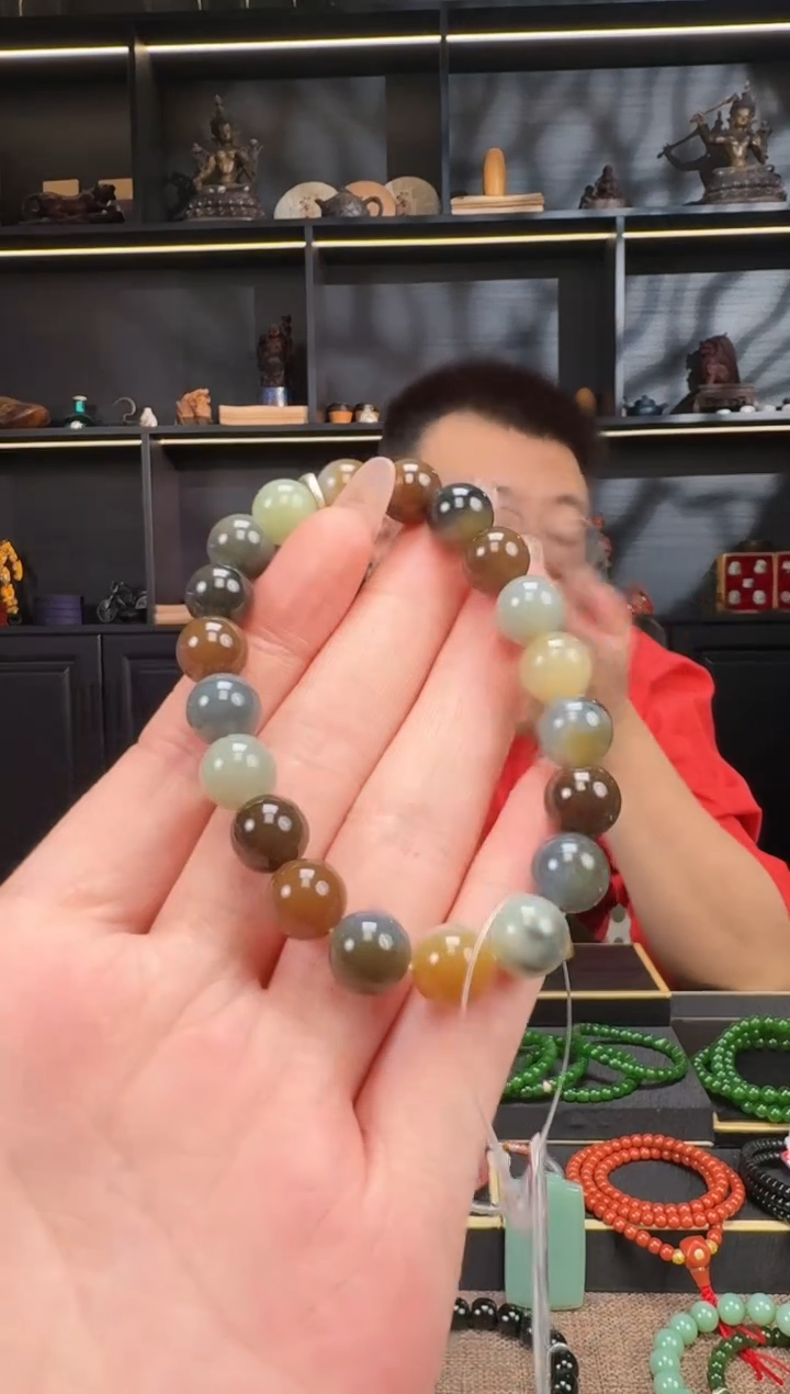 【闪购商品】和田玉1未镶嵌10mm楼兰手串 多样性