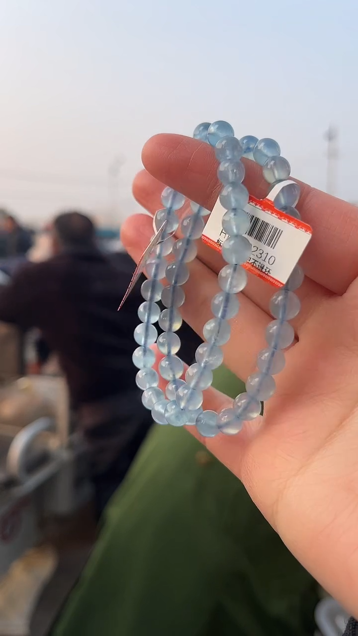 【闪购商品】海蓝宝石手链未镶嵌天然手串多样性发一7mm