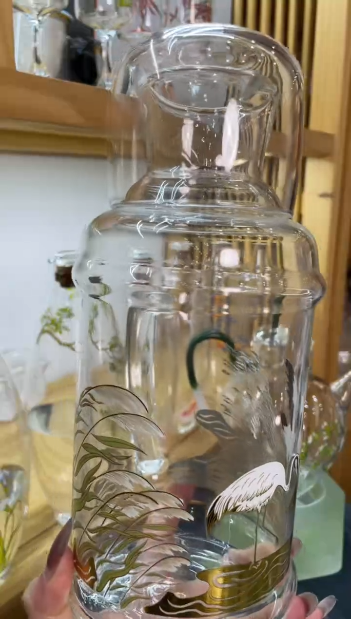 九河鹤栖冷水壶小号透啊啊