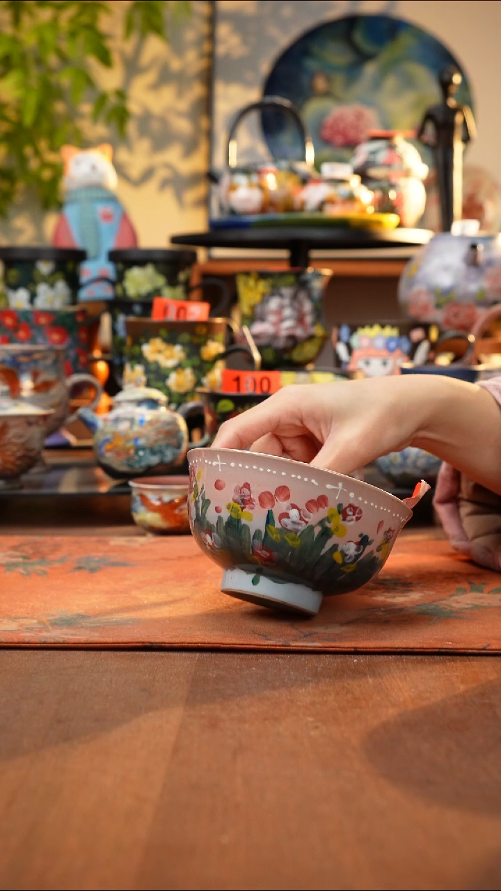 瓷片景德镇手工手绘026