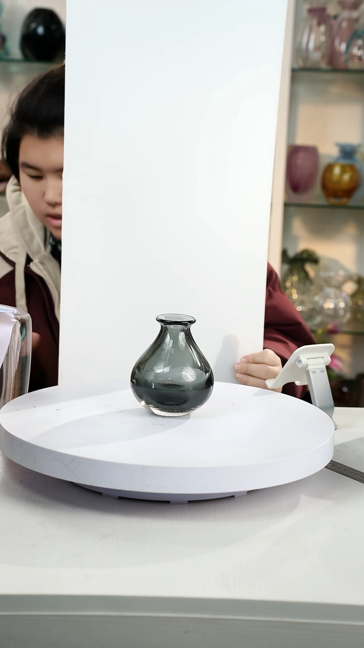 【闪购商品】琉璃【弘扬】高11轻奢琉璃花器微瑕福利