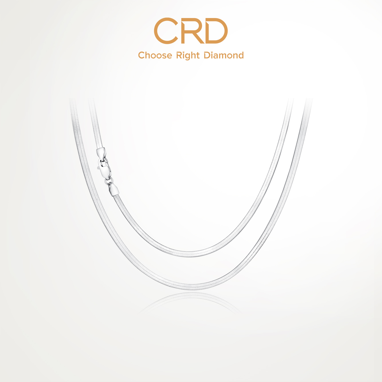 CRD克徕帝PT950铂金小众蛇骨链白金简约锁骨链男女士铂金颈饰正品