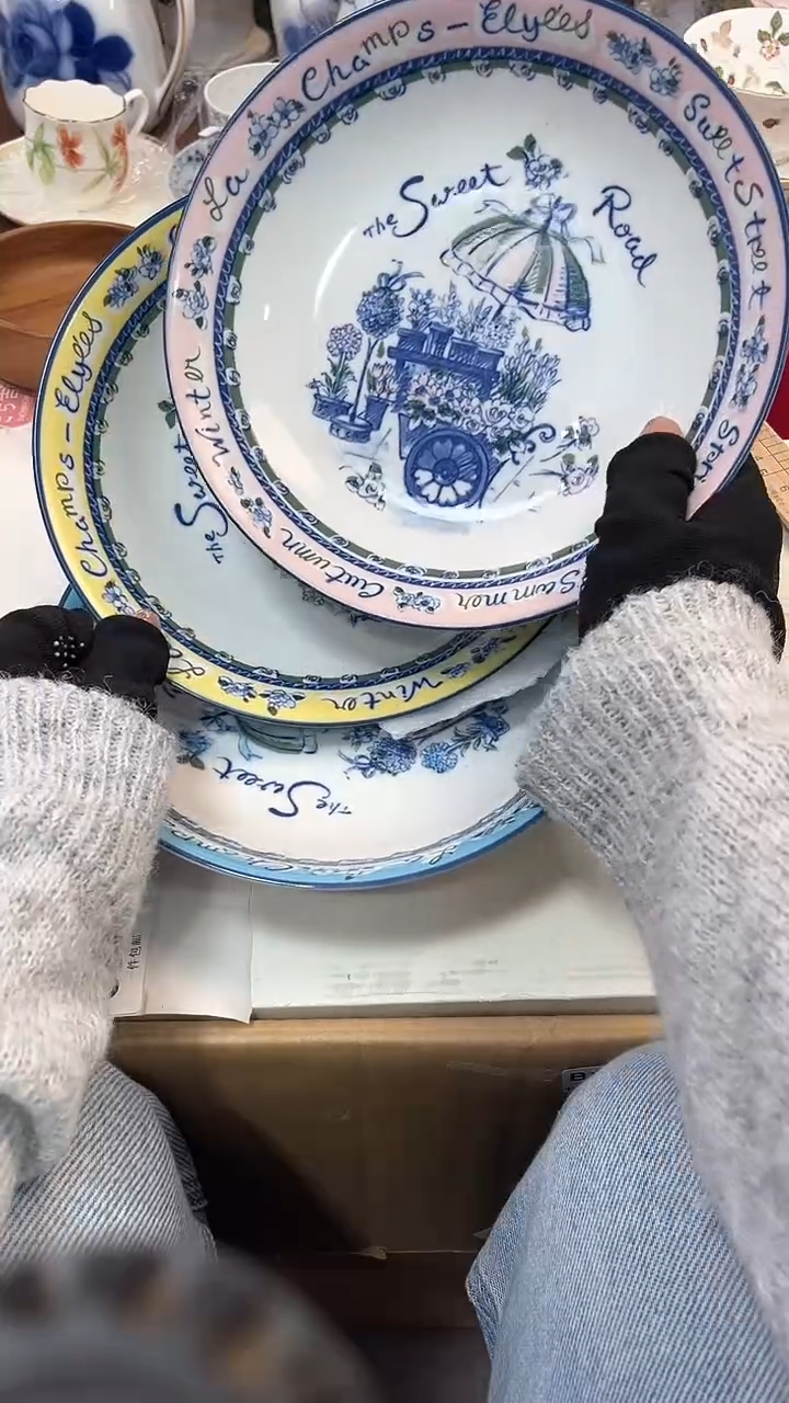 【闪购商品】瓷片3只轻微牛毛纹2三宝日瓷感谢支持