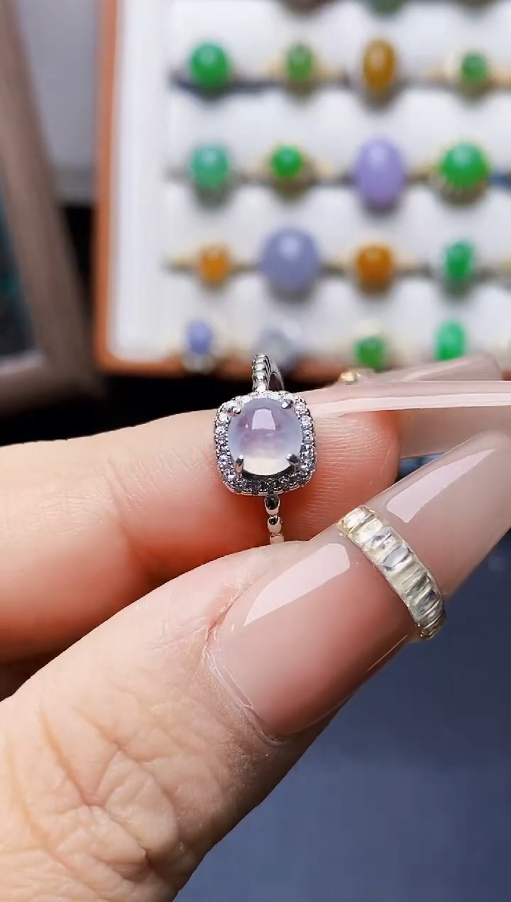 银S925镶嵌戒指翡翠1589