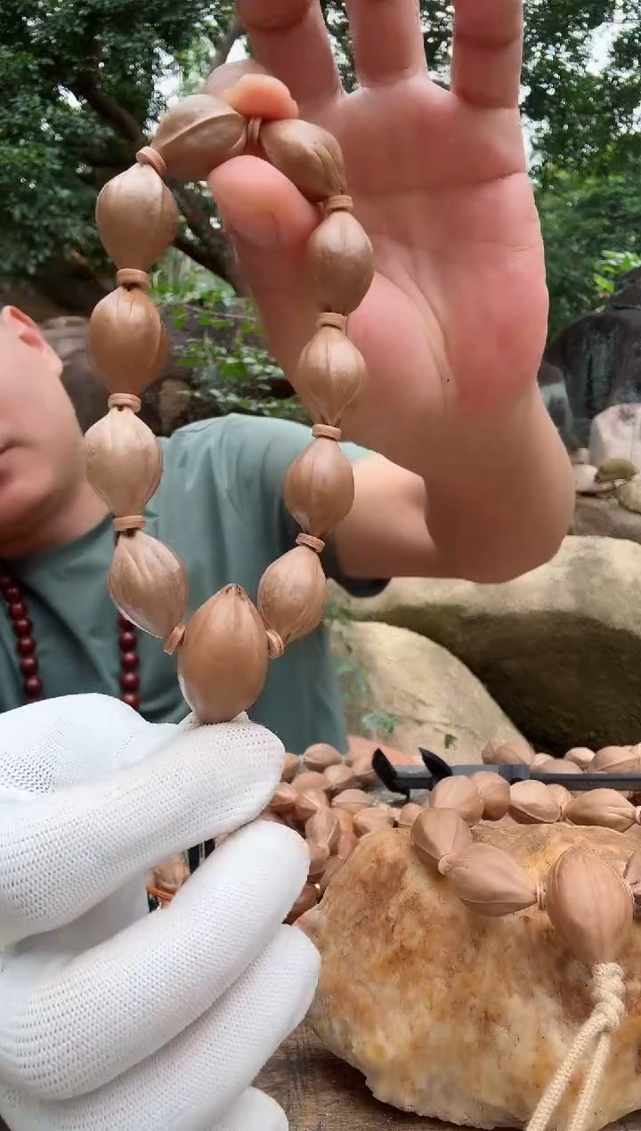 【闪购商品】橄榄核手串1522三面佛梅林铁核原生态手串2180