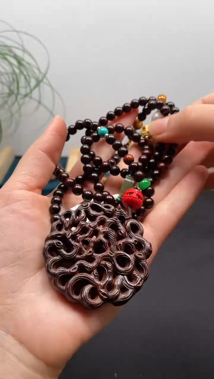 【闪购商品】檀香紫檀（小叶紫檀）木艺印度小叶紫檀0.6念珠路路通款