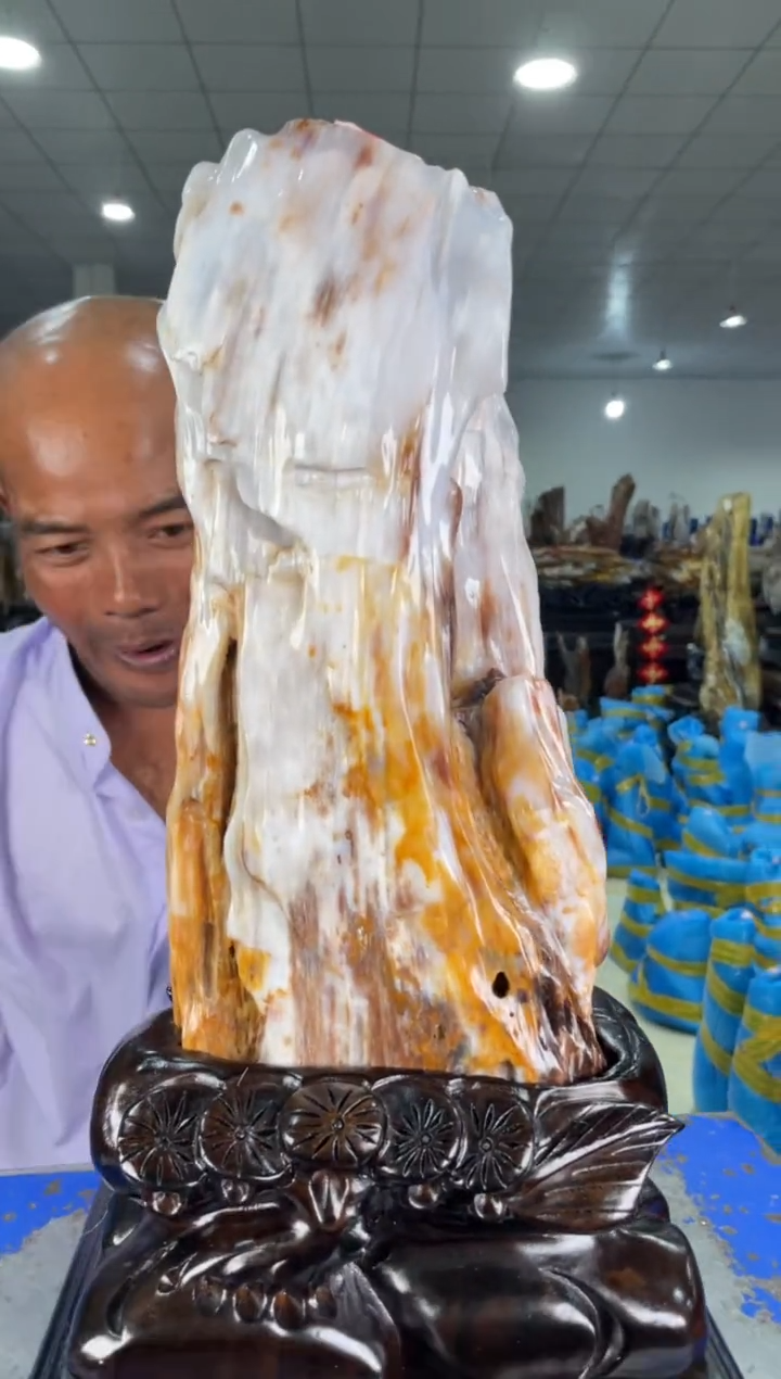 【闪购商品】硅化玉摆件未镶嵌77