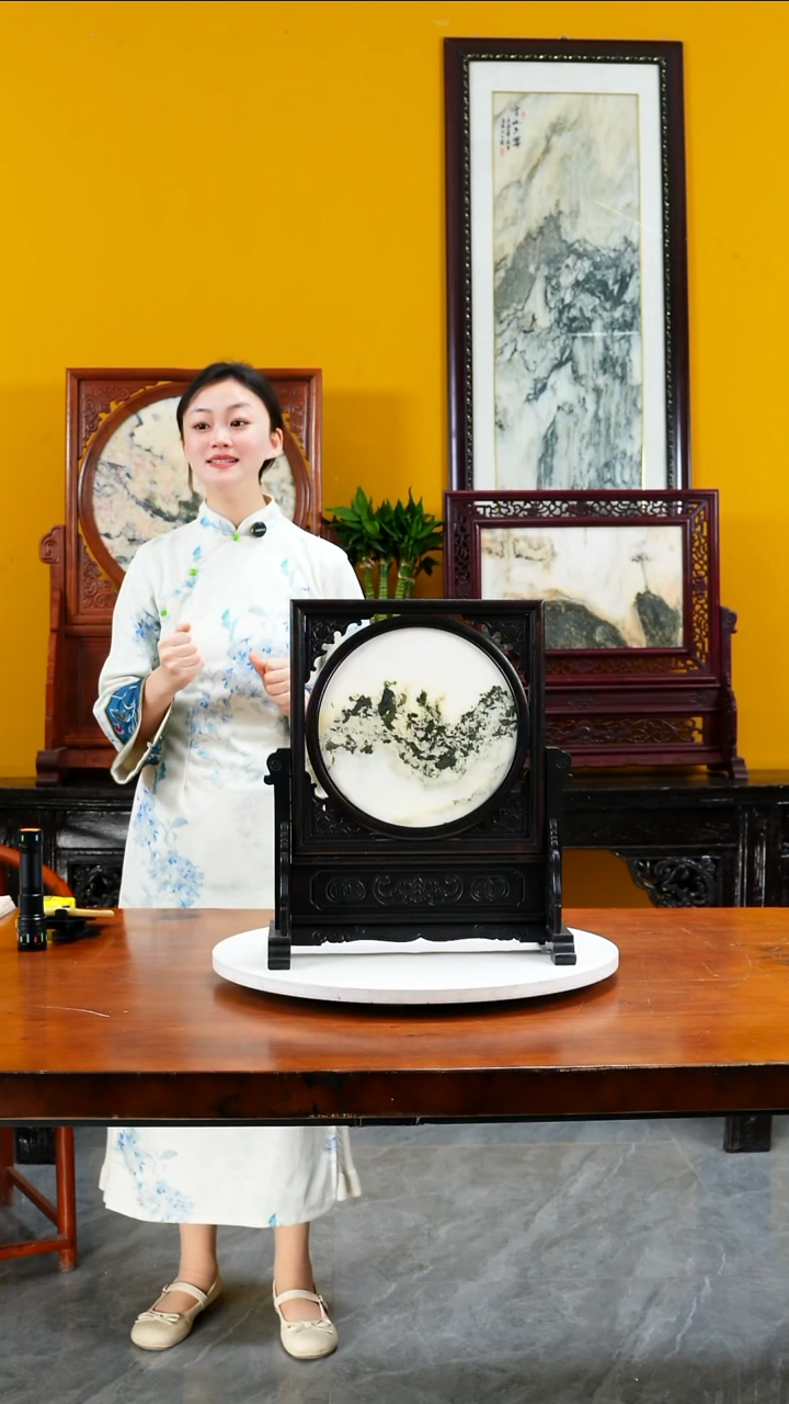 石材天然大理石画摆件