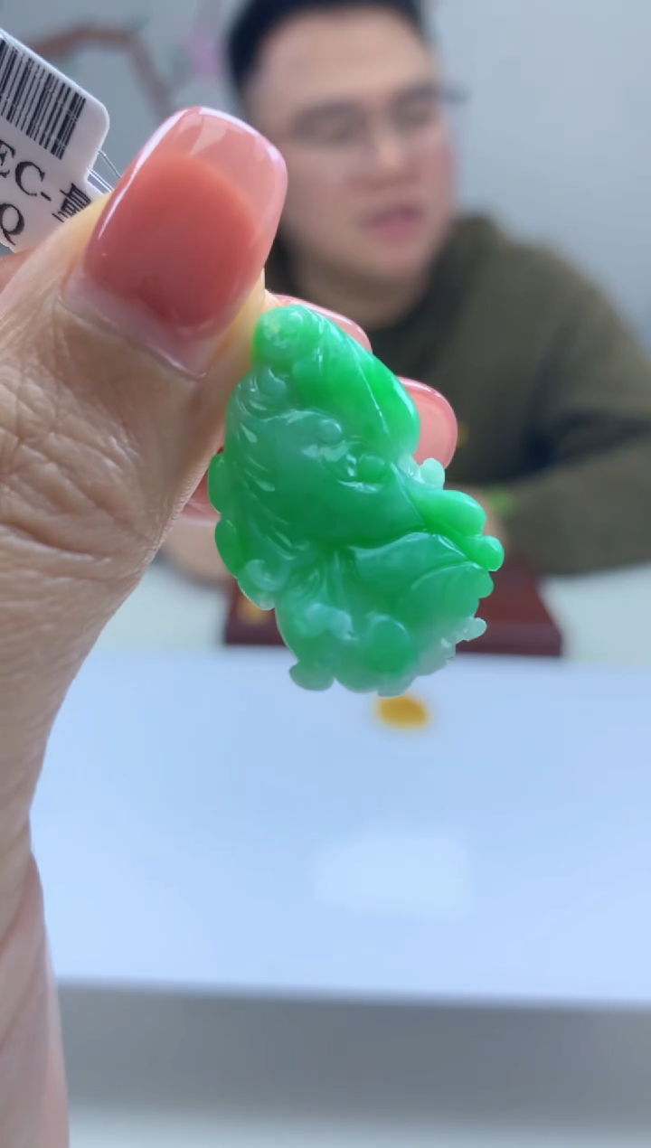 【闪购商品】定制翡翠未镶嵌005xm-毛货白菜90赠金扣