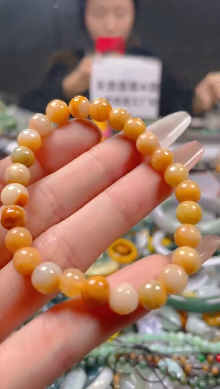 【闪购商品】翡翠颈饰未镶嵌6-7MM/M/翡翠A货一图一物