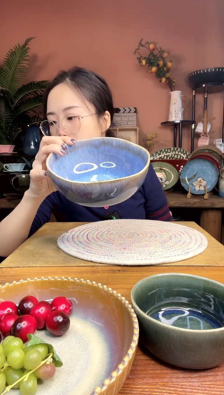 陶瓷6.5英寸异形不规则面碗 微瑕疵