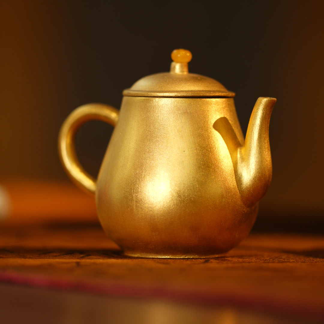 【观山见茶】TX-刻字小金壶
