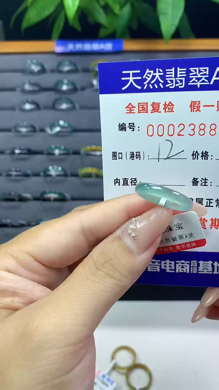 翡翠未镶嵌戒圈天然翡翠A货2388