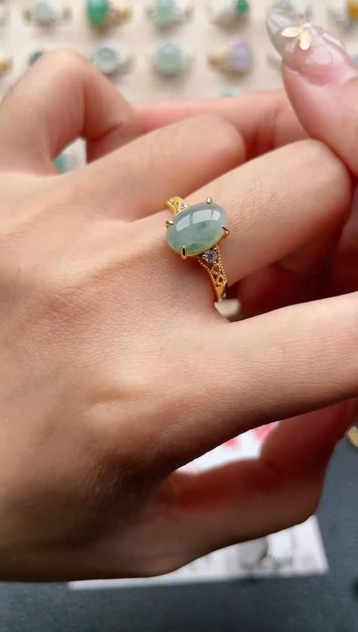 【闪购商品】翡翠戒指银S925镶嵌1111