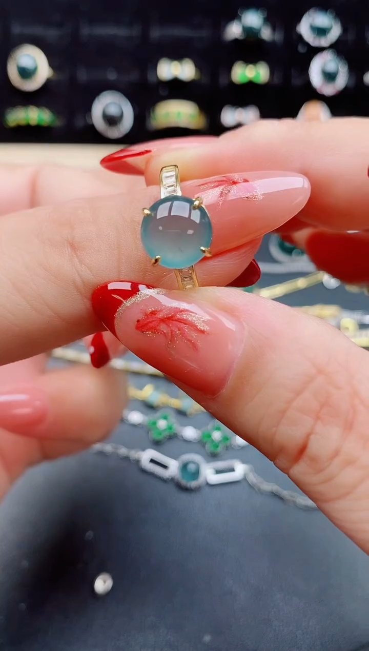 【闪购商品】翡翠戒指银S925镶嵌12121