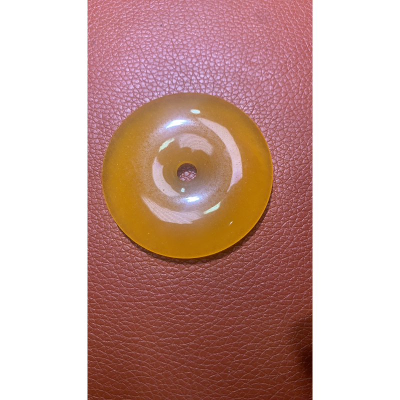 吊17  黄平安扣吊坠