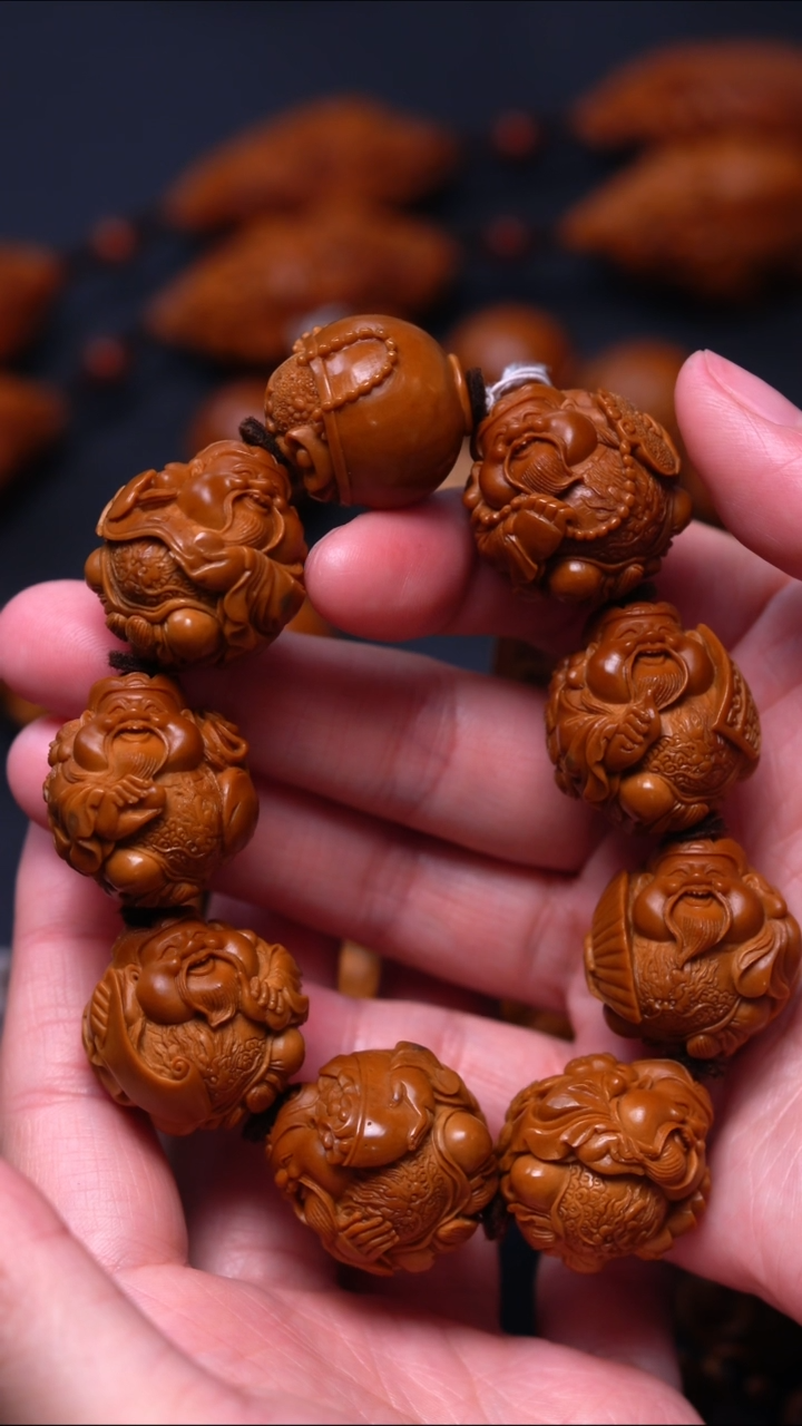 【闪购商品】橄榄核手串/手链双童子龙财.